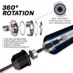 RDX SPORTS RDX W1 Jump Rope With Foam Handles -Rdx Sports weighted skipping rope with foam handles for fitness blue 7 2