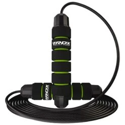 RDX SPORTS RDX W1 Jump Rope With Foam Handles -Rdx Sports weighted skipping rope with foam handles for fitness green 1 2