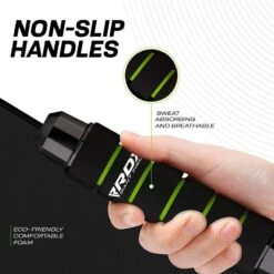 RDX SPORTS RDX W1 Jump Rope With Foam Handles -Rdx Sports weighted skipping rope with foam handles for fitness green 7 2