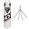 RDX SPORTS RDX F10 4ft / 5ft White Training Punch Bag For Boxing & MMA Set -Rdx Sports white f10 training punch bag with chain 1