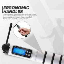 RDX SPORTS RDX Digital Calorie Burn & Workout Counter 10.3ft Adjustable Jump Rope -Rdx Sports white skipping rope with digital counter and calorie burn for fitness 7 1