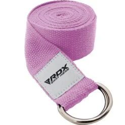 RDX SPORTS RDX P8 Non-Slip Cotton Yoga Strap With Rust Proof Steel D-Ring Buckle -Rdx Sports yoga strap pink 1